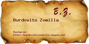 Burdovits Zomilla névjegykártya